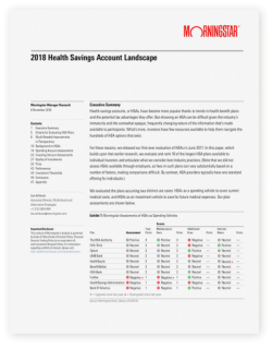 Morningstar 2018 Health Savings Account Landscape Cover